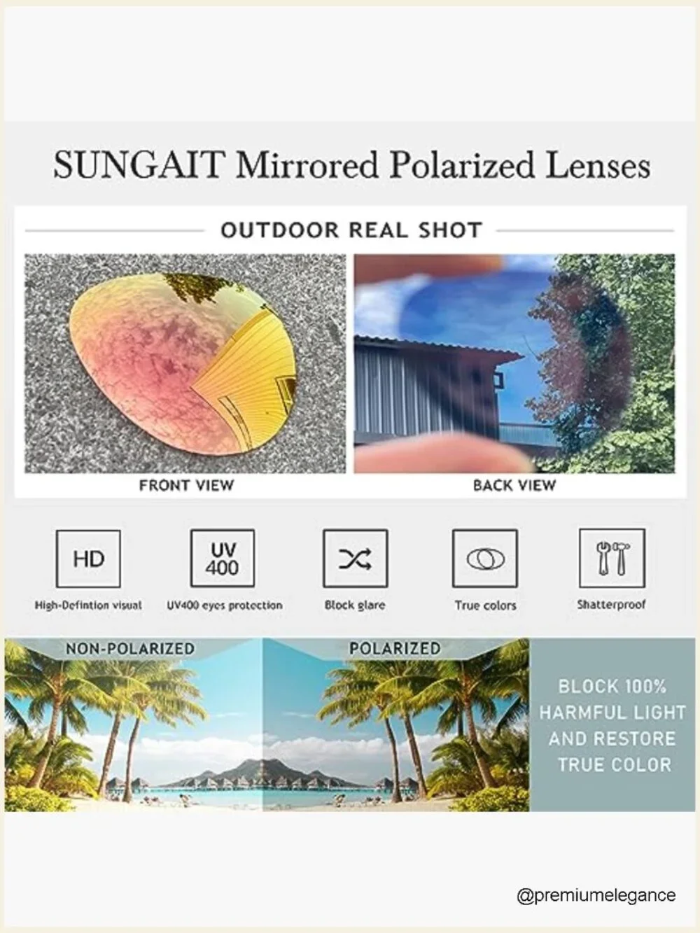 Oversized Aviator Sunglasses - Polarized Mirror Lens UV400 Lightweight Metal
